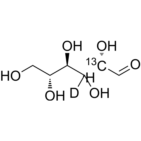 D-Mannose-<sup>13</sup>C,d-2 Chemical Structure