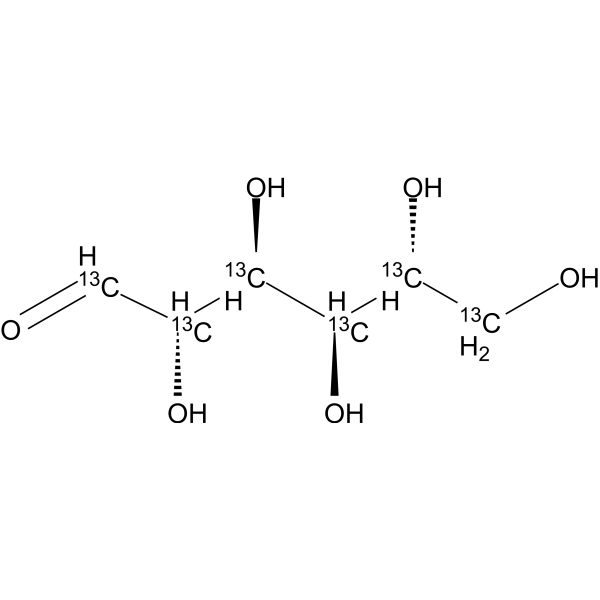 D-Mannose-<sup>13</sup>C<sub>6</sub> Chemical Structure