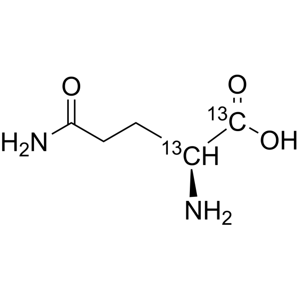 L-Glutamine-1,2-<sup>13</sup>C<sub>2</sub> Chemical Structure