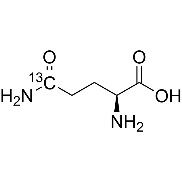 L-Glutamine-5-<sup>13</sup>C Chemical Structure