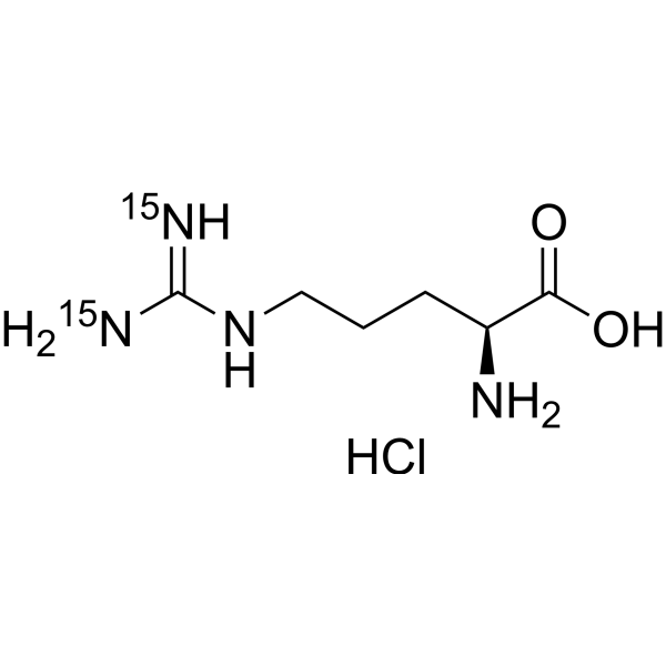 L-Arginine-<sup>15</sup>N<sub>2</sub> (hydrochloride) Chemical Structure