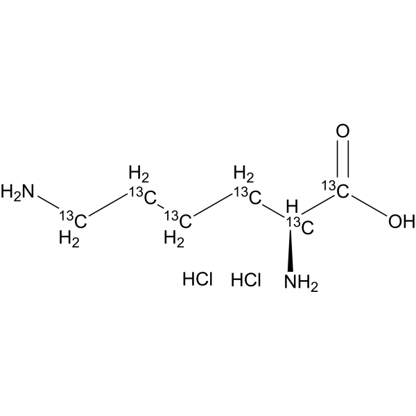 L-Lysine-<sup>13</sup>C<sub>6</sub> dihydrochloride Chemical Structure