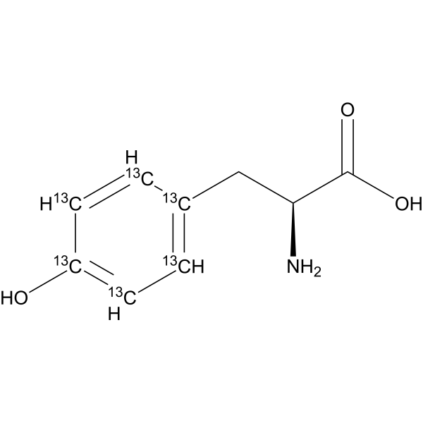 L-Tyrosine-<sup>13</sup>C<sub>6</sub> Chemical Structure