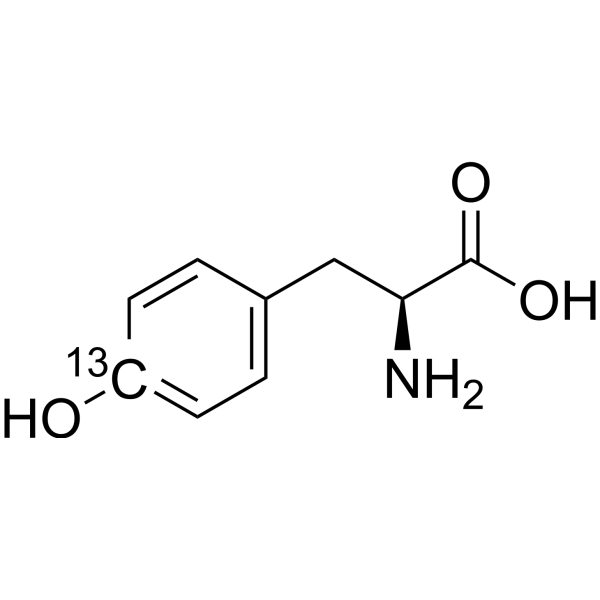 L-Tyrosine-4-<sup>13</sup>C Chemical Structure