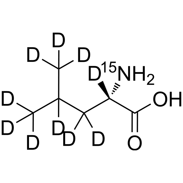 L-Leucine-<sup>15</sup>N,d<sub>10</sub> Chemical Structure