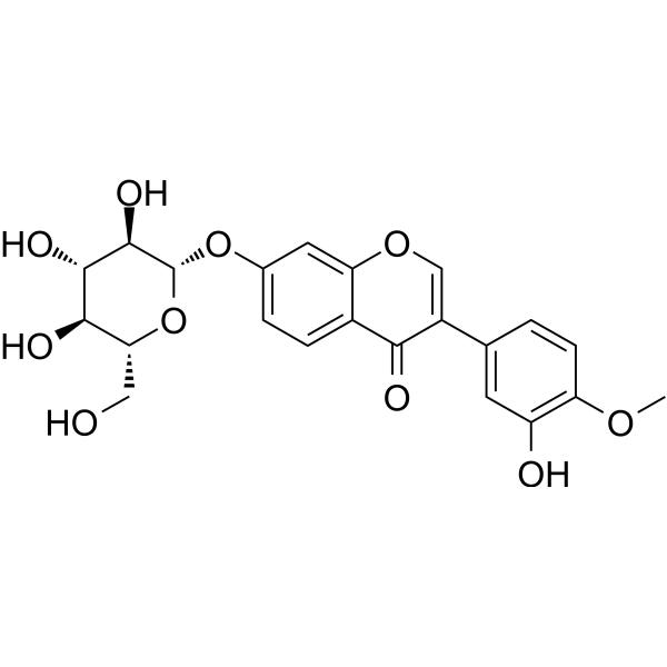 Calycosin-7-O-β-D-glucoside Chemical Structure