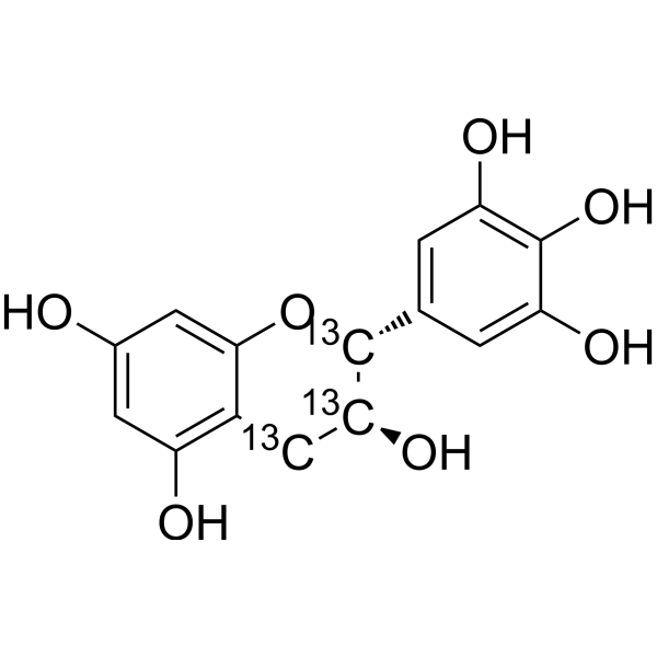 (+)-Gallocatechin-13C3 Chemical Structure