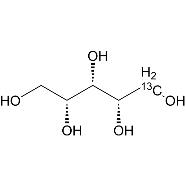 Xylitol-5-<sup>13</sup>C Chemical Structure