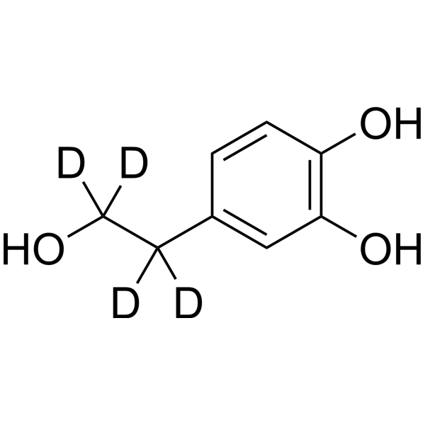 Hydroxytyrosol-d<sub>4</sub> Chemical Structure