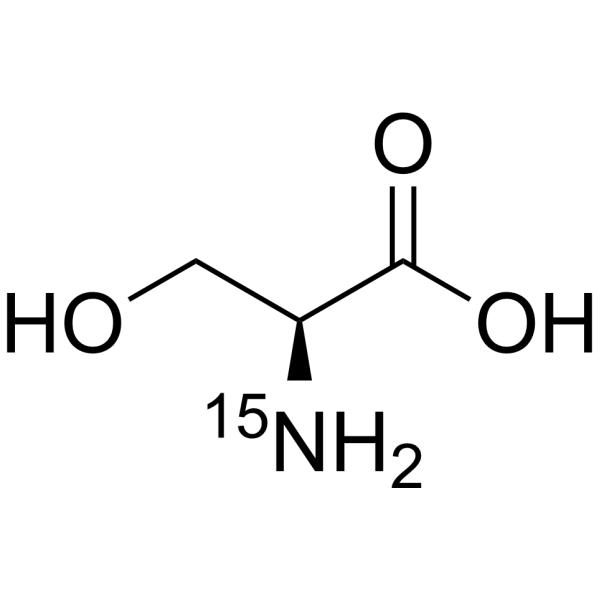L-Serine-<sup>15</sup>N Chemical Structure