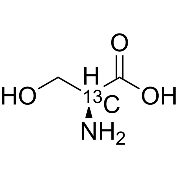 L-Serine-2-<sup>13</sup>C Chemical Structure