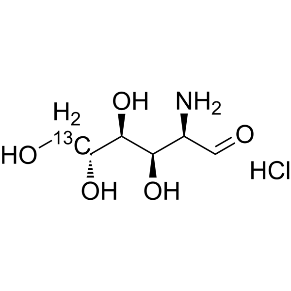 Glucosamine-6-<sup>13</sup>C hydrochloride Chemical Structure