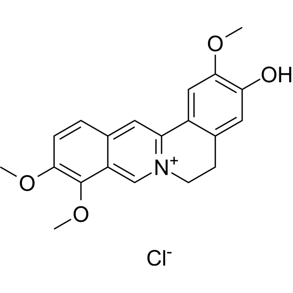 Jatrorrhizine chloride Chemical Structure