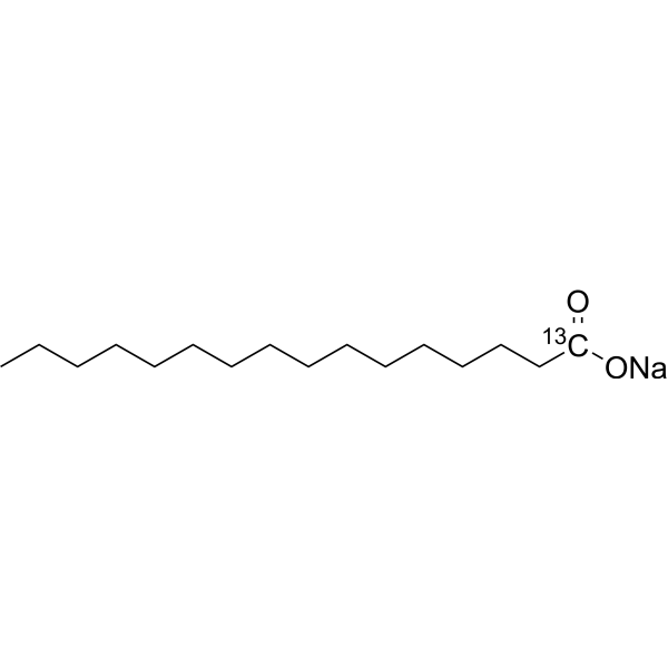 Palmitic acid-<sup>13</sup>C sodium Chemical Structure