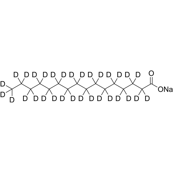 Palmitic acid-d<sub>31</sub> sodium Chemical Structure