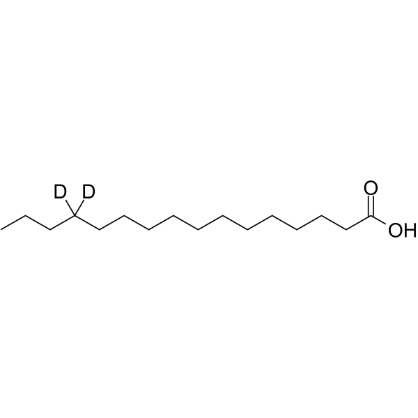 Palmitic acid-d<sub>2</sub>-1 Chemical Structure