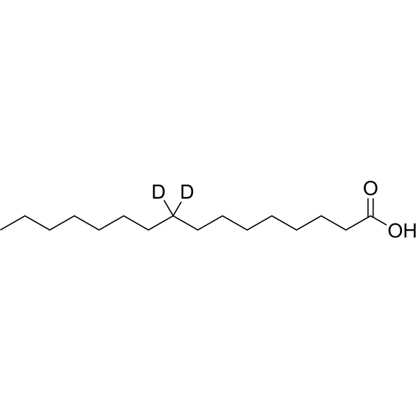 Palmitic acid-d<sub>2</sub>-2 Chemical Structure