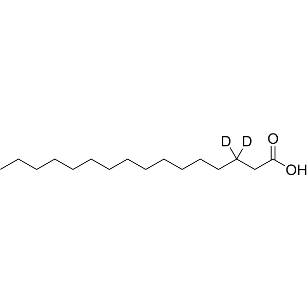 Palmitic acid-d<sub>2</sub>-3 Chemical Structure