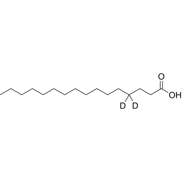 Palmitic acid-d<sub>2</sub>-4 Chemical Structure