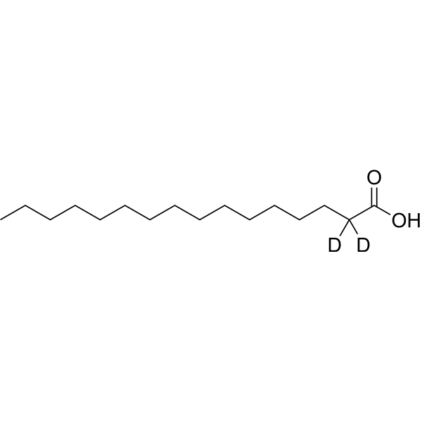 Palmitic acid-d<sub>2</sub> Chemical Structure