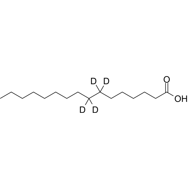 Palmitic acid-d<sub>4</sub> Chemical Structure