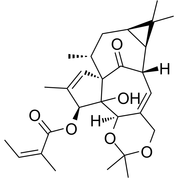 Ingenol-5,20-acetonide-3-O-angelate Chemical Structure