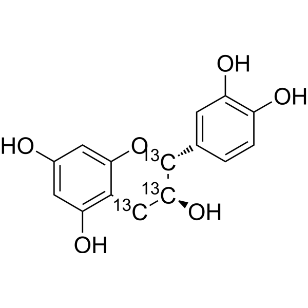 Catechin-13C3 Chemical Structure