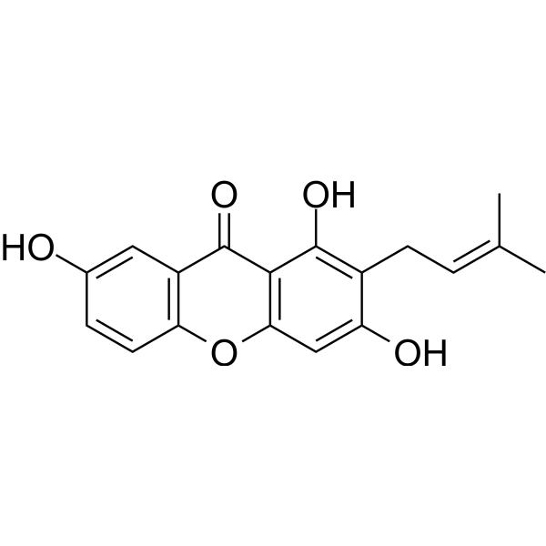 1,3,7-Trihydroxy-2-prenylxanthone Chemical Structure