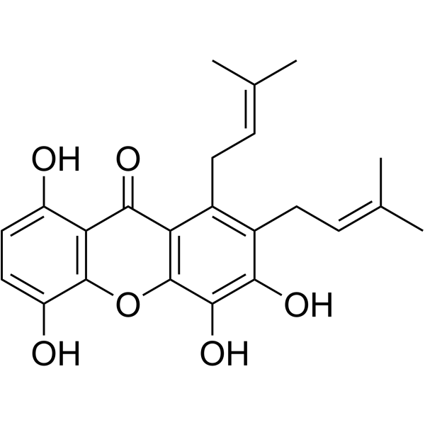 1,4,5,6-Tetrahydroxy-7,8-diprenylxanthone Chemical Structure
