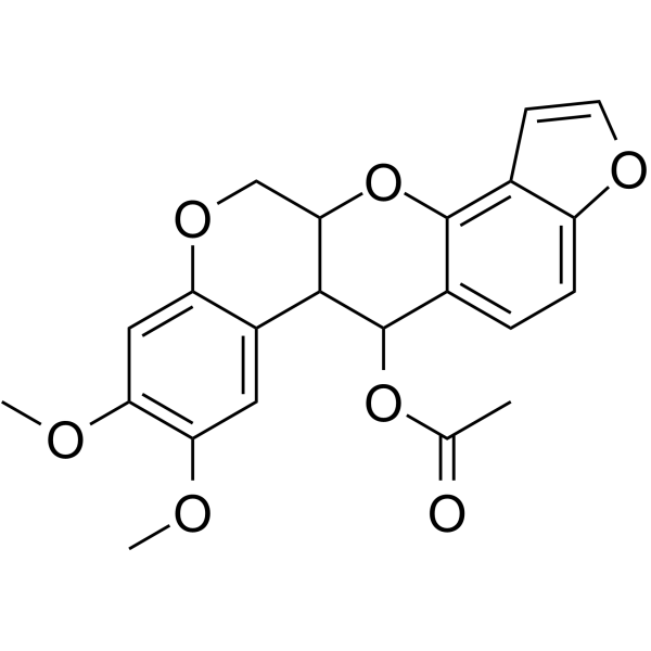 12-Deoxo-12α-acetoxyelliptone Chemical Structure