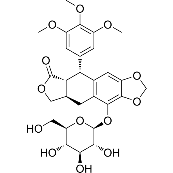 (-)-<em>β-Peltatin</em>-5-O-beta-D-glucopyranoside