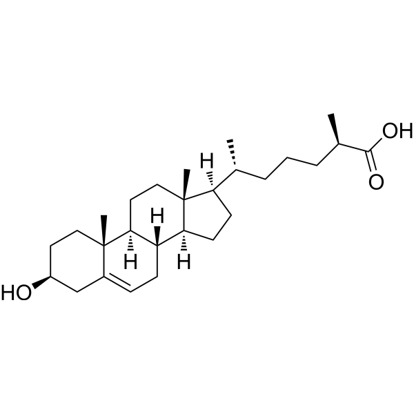 5-Cholestene-26-oic acid-3β-ol Chemical Structure