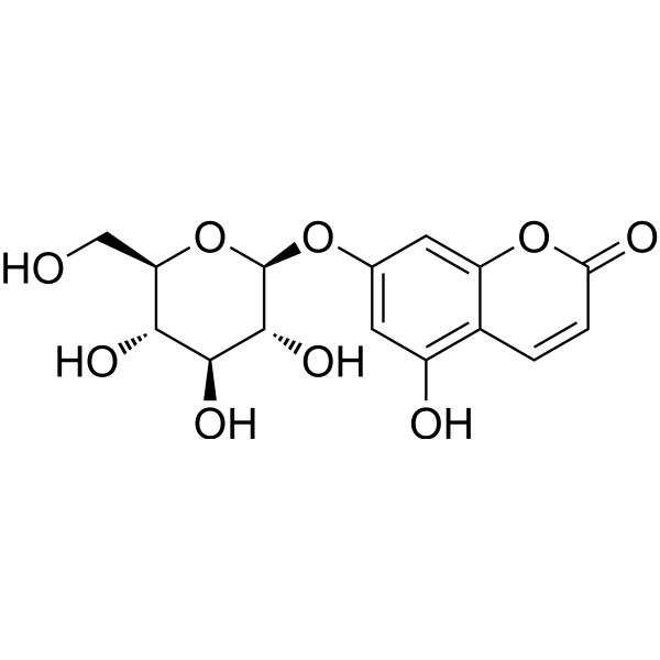5,7-Dihydroxycoumarin 7-O-β-D-glucopyranoside Chemical Structure