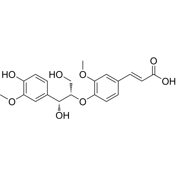 Erythro-guaiacylglycerol-β-ferulic acid ether Chemical Structure