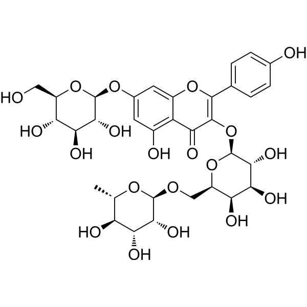 Kaempferol-3-O-robinoside-7-O-glucoside Chemical Structure