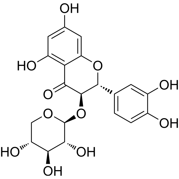 Taxifolin 3-O-bata-xylopyranoside Chemical Structure