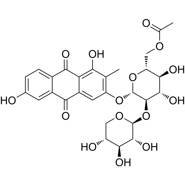 1,3,6-Trihydroxy-2-methyl-9,10-anthraquinone-3-O-(6'-O-acetyl)-beta-<em>D</em>-xylopyranosyl-(1->2)-beta-<em>D</em>-glucopyranoside