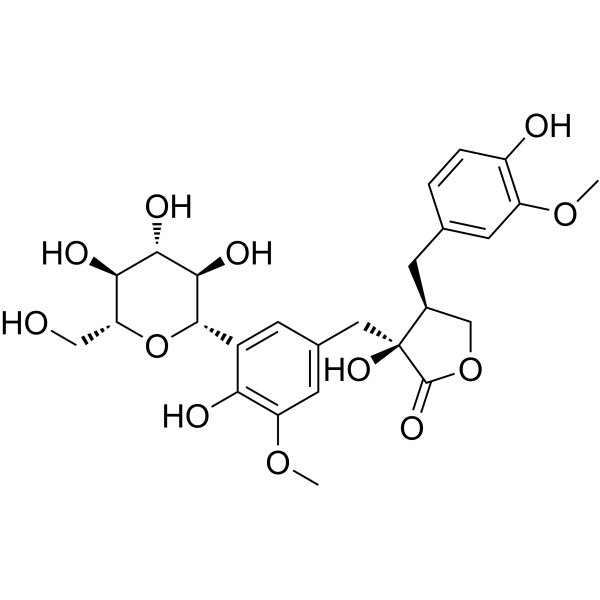 Nortrachelogenin 5'-C-β-glucopyranoside