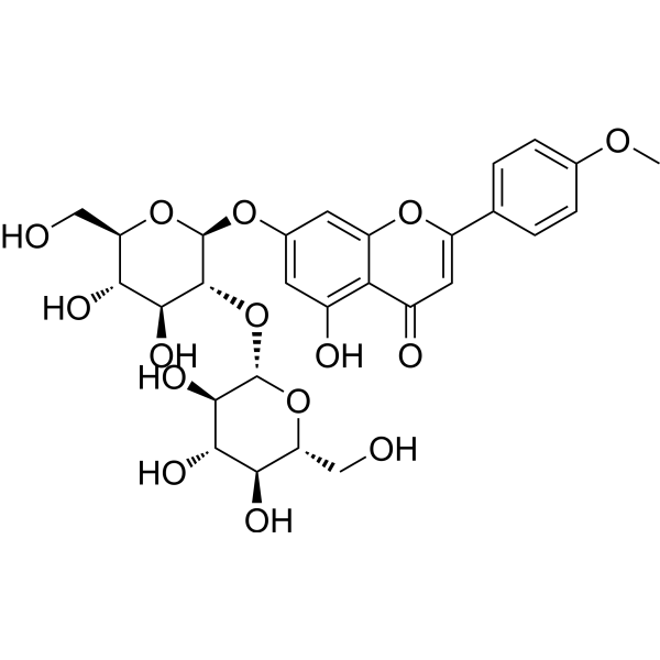 Acacetin 7-O-β-sophoroside Chemical Structure