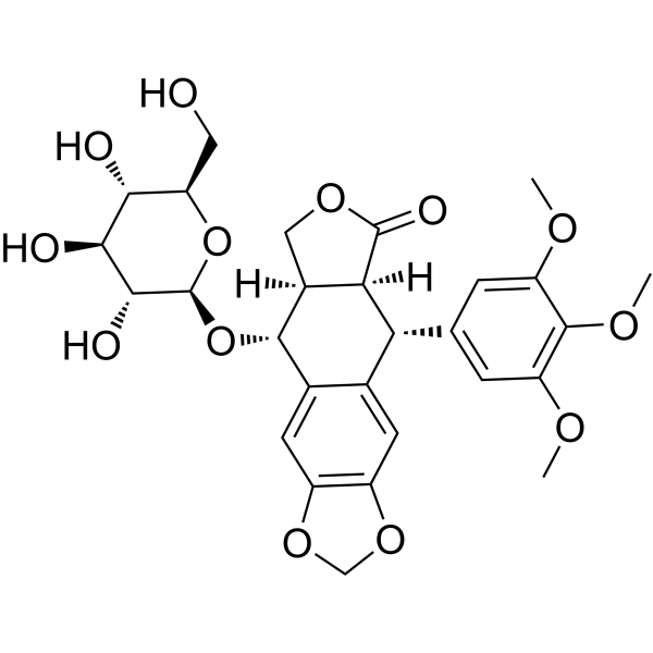 Picropodophyllin-β-D-glucoside Chemical Structure