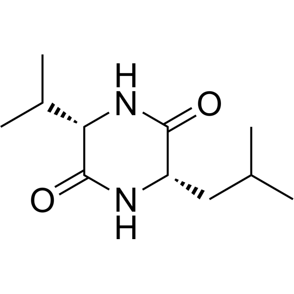 Cyclo(L-leucyl-L-valyl) Chemical Structure