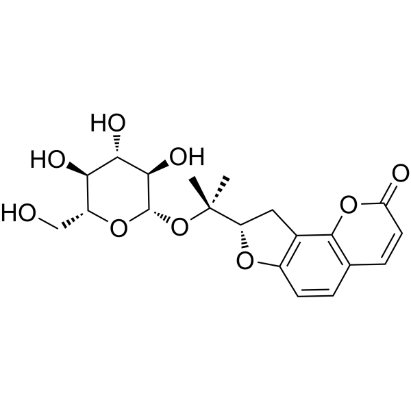 Columbianetin β-D-glucopyranoside Chemical Structure
