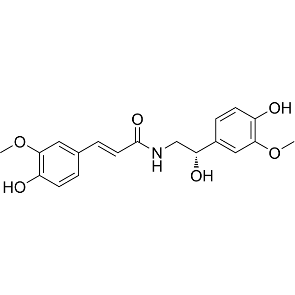 S-(-)-N-trans-Feruloyl normetanephrine Chemical Structure