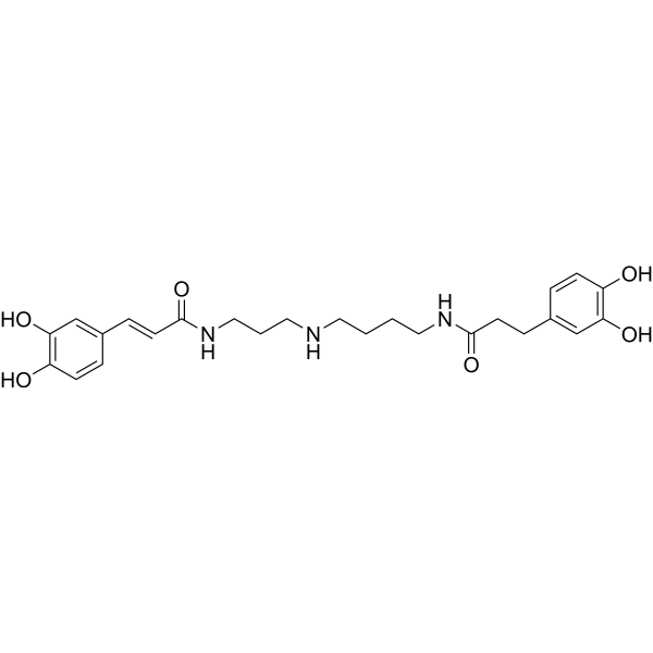 N1-Dihydrocaffeoyl, N10-caffeoyl spermidine Chemical Structure