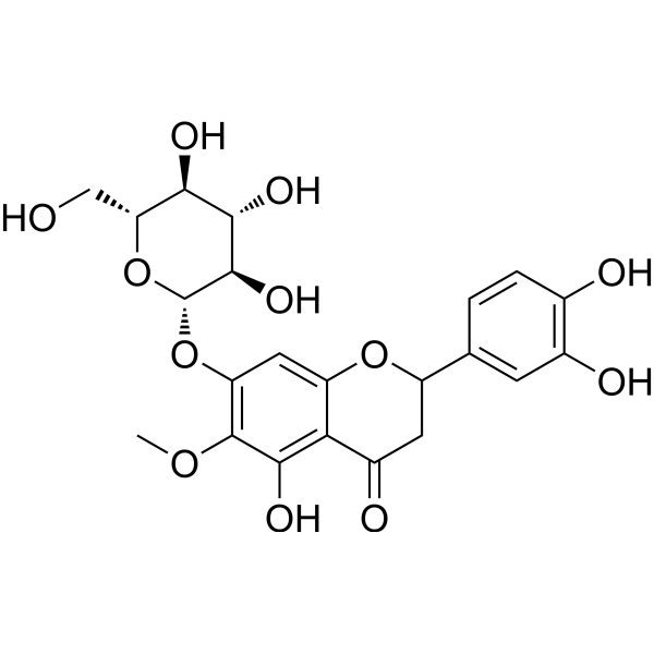 5,7,3',4'-Tetrahydroxy-6-methoxyflavanone-7-glucoside Chemical Structure