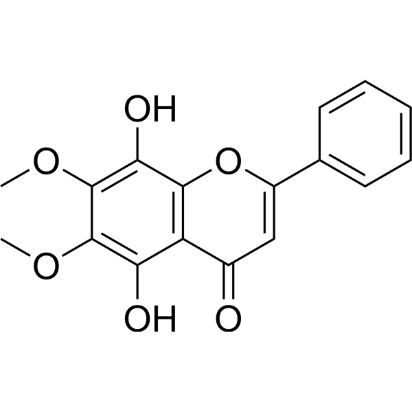 5,8-Dihydroxy-6,7-dimethoxyflavone Chemical Structure