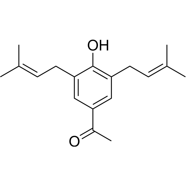 3,5-Diprenyl-4-hydroxyacetophenone Chemical Structure