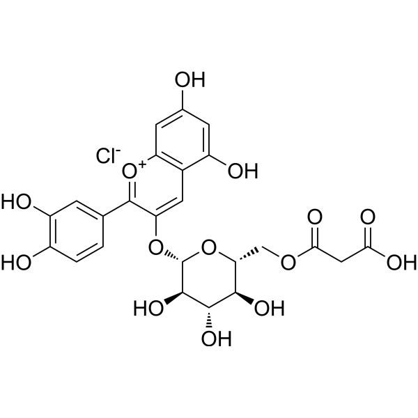Cyanidin 3-(6′′-malonylglucoside) Chemical Structure