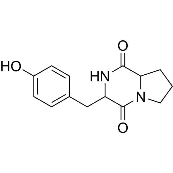 Cyclo(prolyltyrosyl) Chemical Structure
