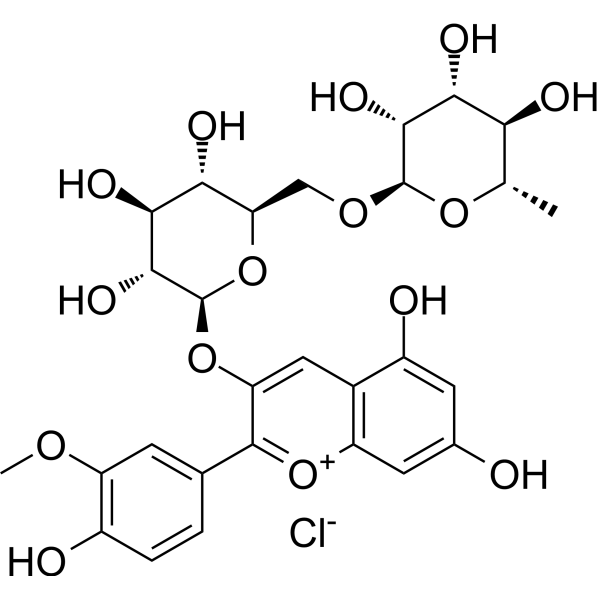 Peonidin 3-rutinoside Chemical Structure
